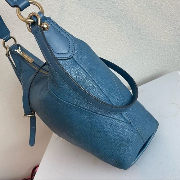 MICHAEL KORS Blue Hobo Nolita Aria Shoulder Bag Fulton Bedford Crossbody - Picture 3 of 11
